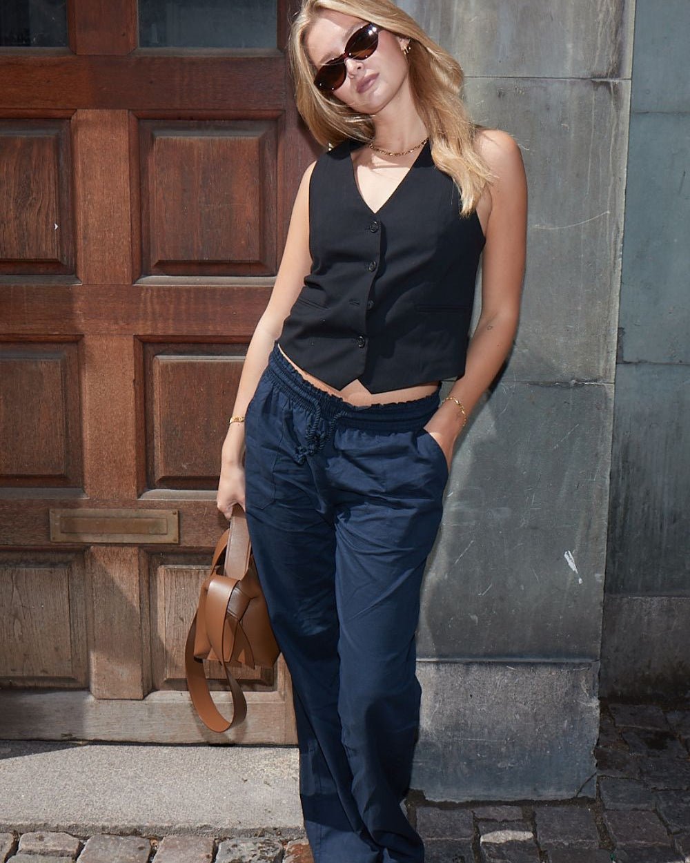 Hørbukser Lavtaljede Navy | Skagen - clothing.dk